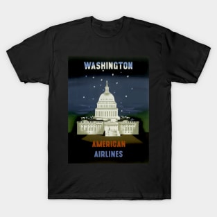 Washington - American Airlines - Vintage Travel T-Shirt